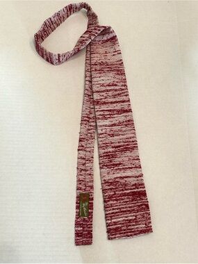 Vintage Bernard Kalkstein Marled Burgundy Knit Tie The Highlander Square End